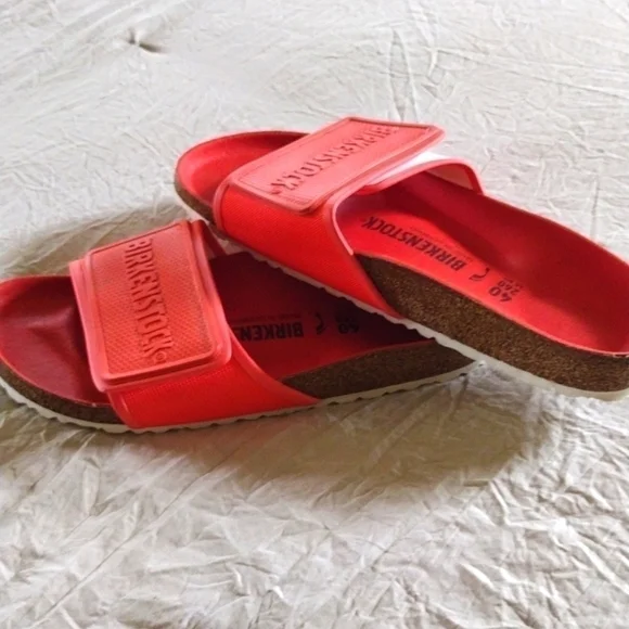 Ladies Designer Shoes by Birkenstock Tema Coral Slides - Picture 7 of 10